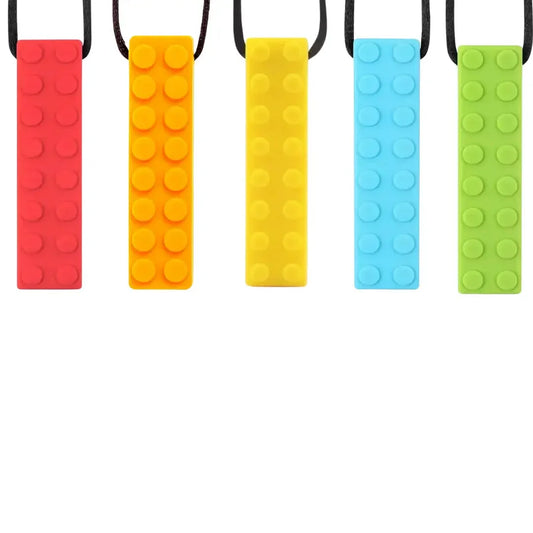 Brick Pendant Silicone Sensory Necklace lego
