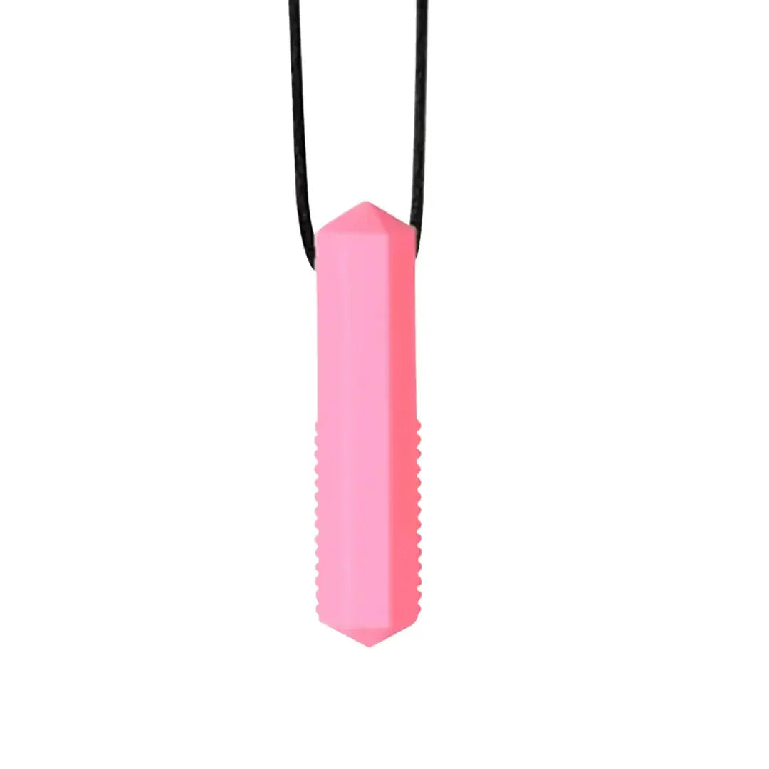 Gem Pendant Silicone Sensory Necklace Pink variable