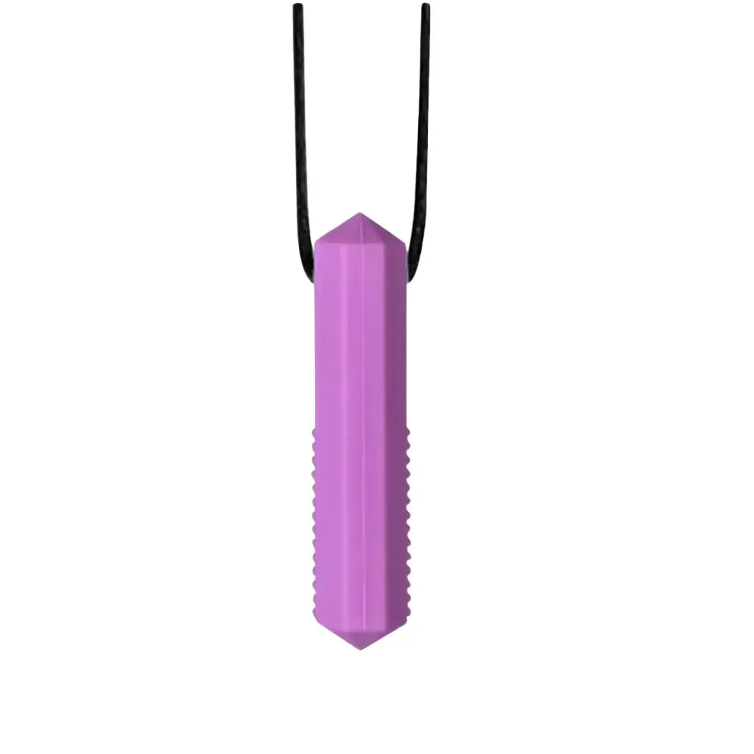 Gem Pendant Silicone Sensory Necklace Purple variable