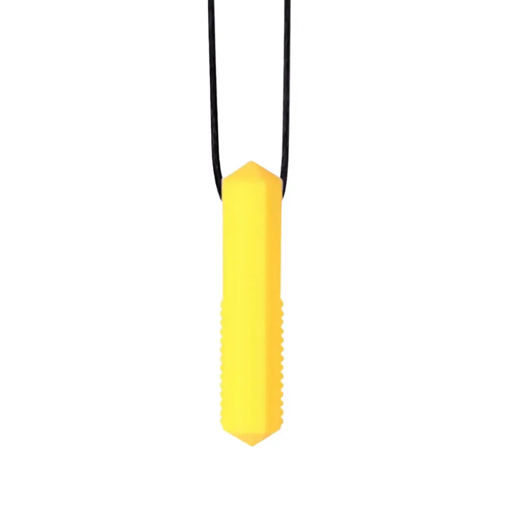 Gem Pendant Silicone Sensory Necklace Yellow variable