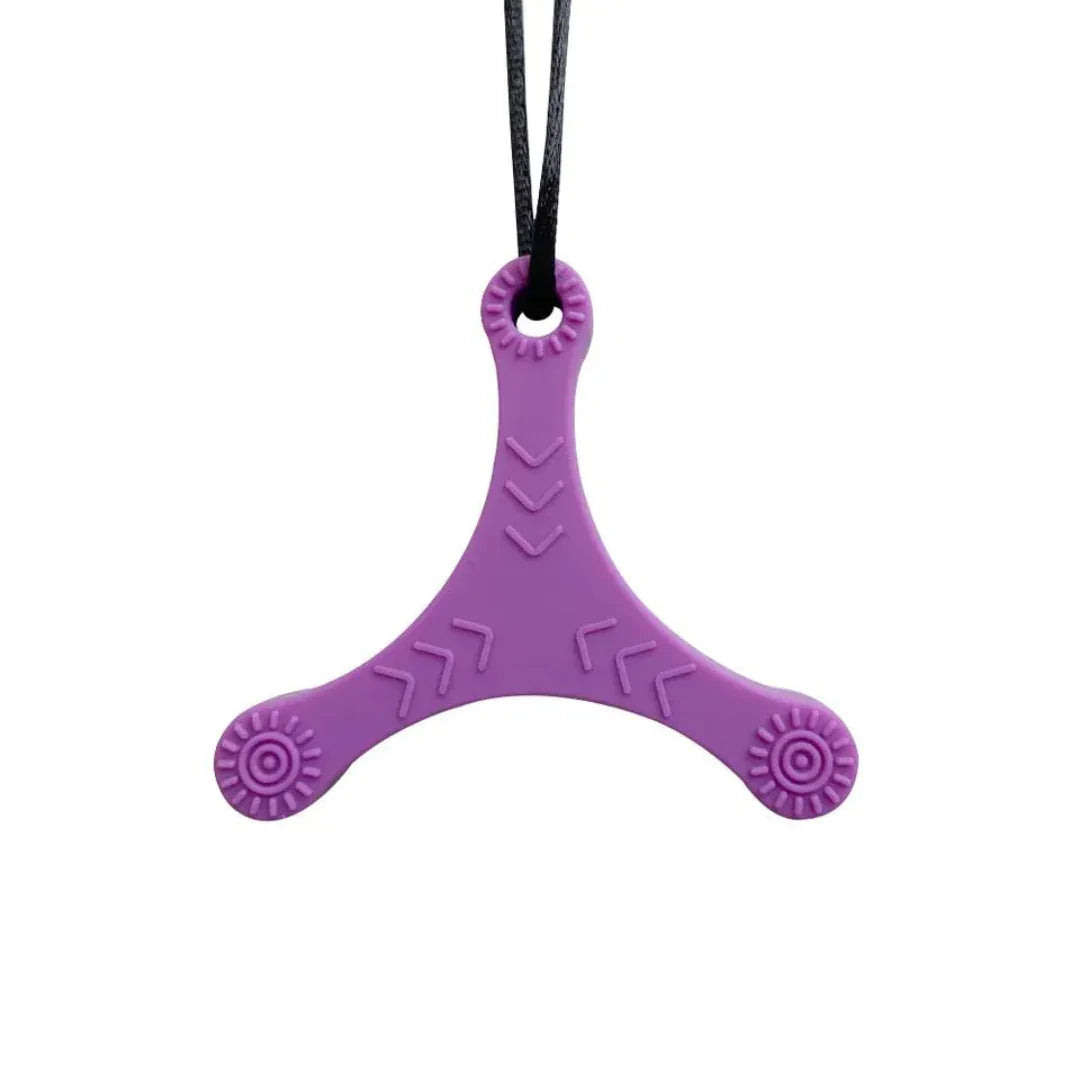 Silicone Sensory Necklace Sensory necklaces are great for kids ages 3+. Discreet and can be worn under tee-shirts at school, in times of stress, anxiety or restlessness our sensory necklaces are there to help. Our block pendant necklaces come fitted with a safety break away clasp like all our silicone jewellery. Blocks are currently available in Blue, Red, Yellow, Green, Orange and Turquoise. Easy adjustable length from child to adult.
