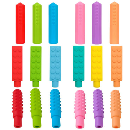 Silicone Sensory Pencil Toppers - Value 3 pack