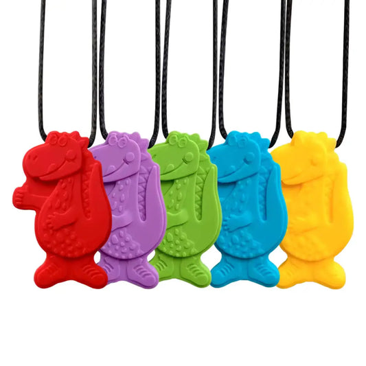 Sensory Necklace Dinosaur Pendant Silicone Sensory Necklace