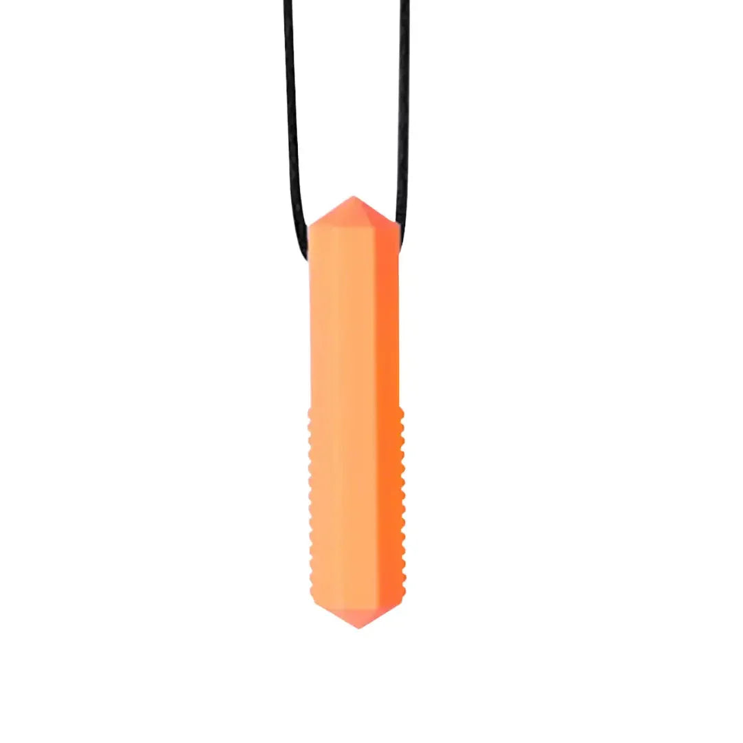 Gem Pendant Silicone Sensory Necklace Orange variable