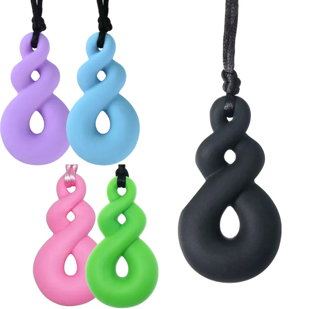 Silicone Sensory Necklace – Twist Pendant